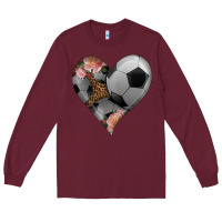 Burgundy western soccer heart Long Sleeve Tee - HRA Design Shop