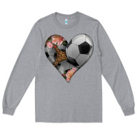 Heather Grey western soccer heart Long Sleeve Tee - HRA Design Shop
