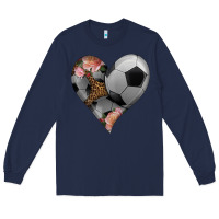 Navy western soccer heart Long Sleeve Tee - HRA Design Shop