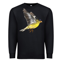 Black Flying American Goldfinch Premium Sweatshirt - LillyAllenDesigns