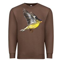 Chestnut Flying American Goldfinch Premium Sweatshirt - LillyAllenDesigns