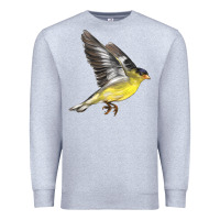 Heather Grey Flying American Goldfinch Premium Sweatshirt - LillyAllenDesigns