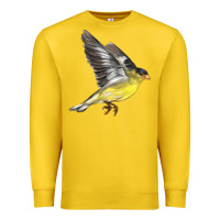 Lemon Flying American Goldfinch Premium Sweatshirt - LillyAllenDesigns