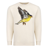 Sandshell Flying American Goldfinch Premium Sweatshirt - LillyAllenDesigns