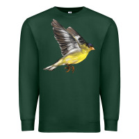 Sports Green Flying American Goldfinch Premium Sweatshirt - LillyAllenDesigns