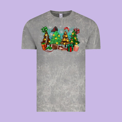 Vintage Tee christmas trees with football