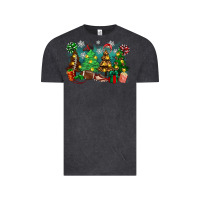 Vintage Black christmas trees with football Vintage Tee - Zillion Design Studio