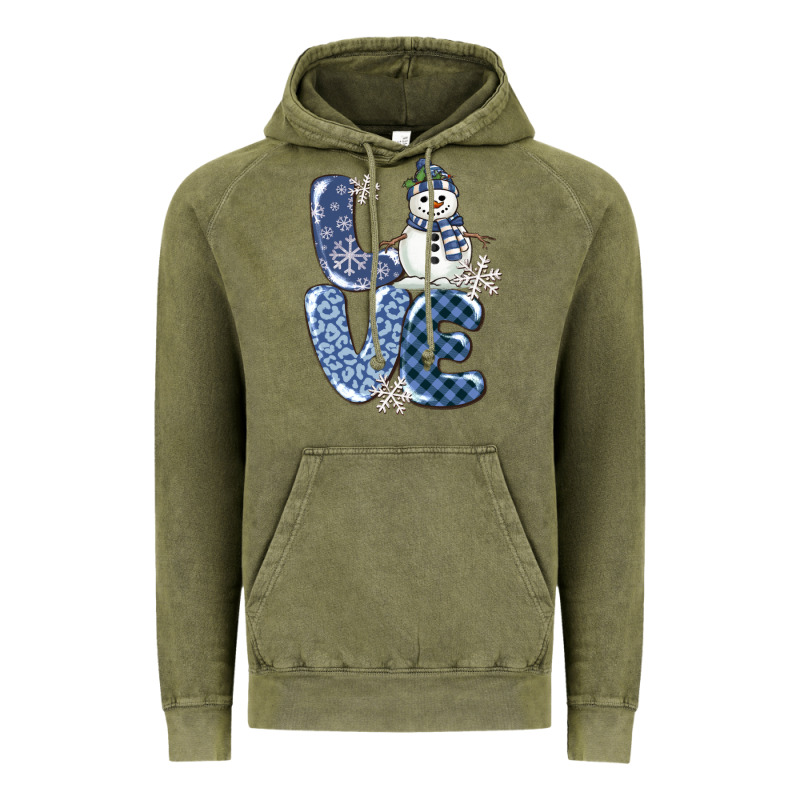 Love Snowman Vintage Hoodie by MaliasSmallBusiness | Teevron