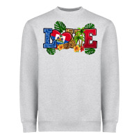 Heather Grey love haitian republic Heavyweight Sweatshirt - RanaPortraitStore