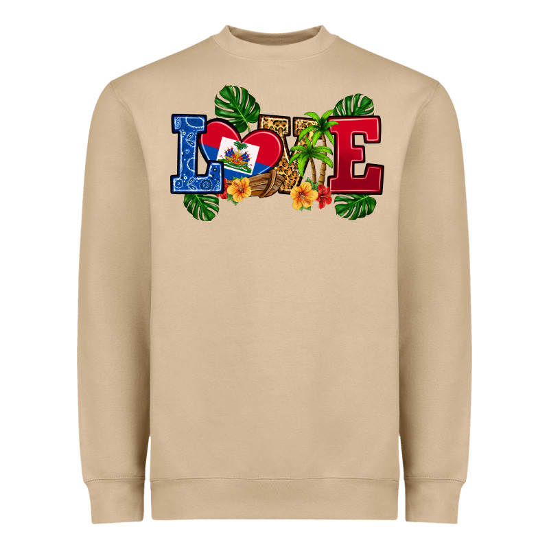 Love Haitian Republic Heavyweight Sweatshirt by RanaPortraitStore | Teevron