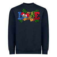 Navy love haitian republic Heavyweight Sweatshirt - RanaPortraitStore