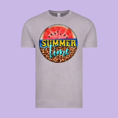 Summer Time Watermelon Vintage Tee Designed By Barkaloodesign