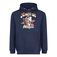 Navy American magic Heavyweight Hoodie - NancyCooperArtShop