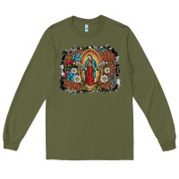 Army Green virgin mary Long Sleeve Tee - SublimationCraftShop