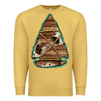 Antique Gold cowhide wooden arrowhead Premium Sweatshirt - Jasminsmagicworld