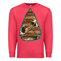 Cardinal cowhide wooden arrowhead Premium Sweatshirt - Jasminsmagicworld