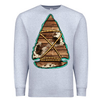 Heather Grey cowhide wooden arrowhead Premium Sweatshirt - Jasminsmagicworld