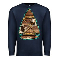 Navy cowhide wooden arrowhead Premium Sweatshirt - Jasminsmagicworld