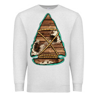 Oatmeal Heather cowhide wooden arrowhead Premium Sweatshirt - Jasminsmagicworld