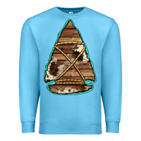 Ocean Blue cowhide wooden arrowhead Premium Sweatshirt - Jasminsmagicworld