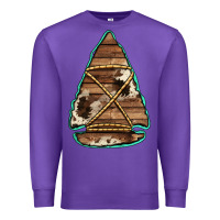 Purple cowhide wooden arrowhead Premium Sweatshirt - Jasminsmagicworld