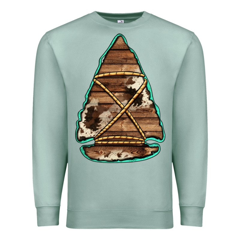 Cowhide Wooden Arrowhead Premium Sweatshirt by Jasminsmagicworld | Teevron