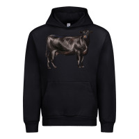 Black black angus cow Urban Hoodie - LillyAllenDesigns