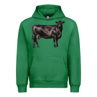 Emerald black angus cow Urban Hoodie - LillyAllenDesigns