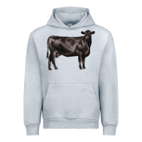 Heather Grey black angus cow Urban Hoodie - LillyAllenDesigns
