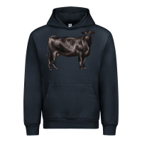 Navy black angus cow Urban Hoodie - LillyAllenDesigns