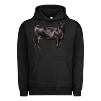 Pigment Black black angus cow Urban Hoodie - LillyAllenDesigns