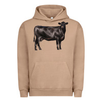 Pigment Burro black angus cow Urban Hoodie - LillyAllenDesigns
