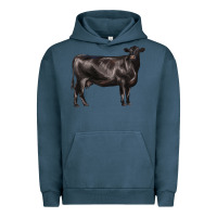 Pigment Midnight Navy black angus cow Urban Hoodie - LillyAllenDesigns