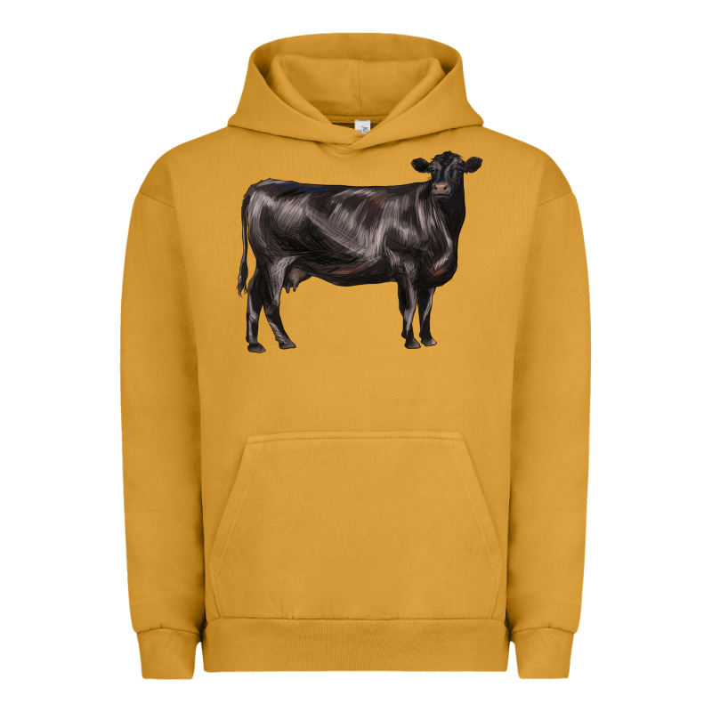 Black Angus Cow Urban Hoodie by LillyAllenDesigns | Teevron