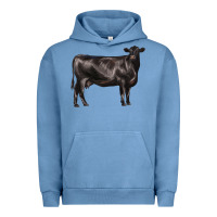 Pigment Pebble Blue black angus cow Urban Hoodie - LillyAllenDesigns