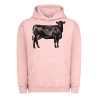 Pigment Salmon black angus cow Urban Hoodie - LillyAllenDesigns