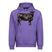 Tulip black angus cow Urban Hoodie - LillyAllenDesigns