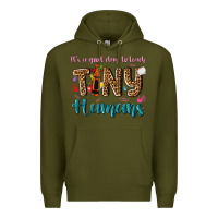 Army Green its a good day to teach tiny humans Premium Hoodie - NancyCooperArtShop
