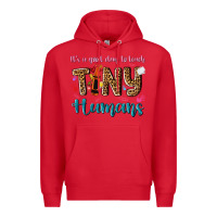 Red its a good day to teach tiny humans Premium Hoodie - NancyCooperArtShop
