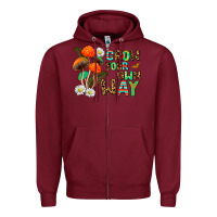 Burgundy grow your own way Zipper Hoodie - AdoDesignShop