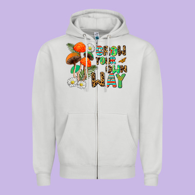 Grow Your Own Way Zipper Hoodie Designed By Adodesignshop