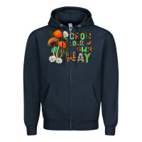 Navy grow your own way Zipper Hoodie - AdoDesignShop