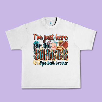I'm Just Here For The Snacks #american Football Br Urban Heavy Tee Designed By Zillion Design Studio
