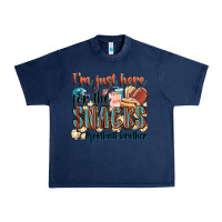 Navy i'm just here for the snacks #american football br Urban Heavy Tee - Zillion Design Studio