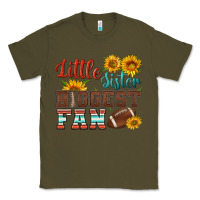 Army Green little sister biggest fan american football Classic Tee - HRA Design Shop