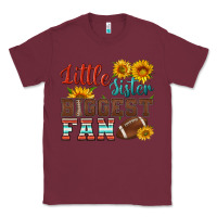 Burgundy little sister biggest fan american football Classic Tee - HRA Design Shop