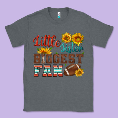 Little Sister Biggest Fan American Football Classic Tee Designed By Hra Design Shop