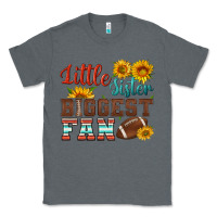 Charcoal Heather little sister biggest fan american football Classic Tee - HRA Design Shop