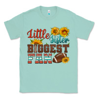 Seafoam little sister biggest fan american football Classic Tee - HRA Design Shop
