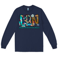 Navy lpn Long Sleeve Tee - CowhideDigitalArt